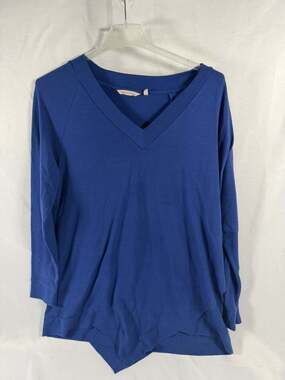 Soft Surroundings Royal Blue Long Sleeve Top size XL Womens